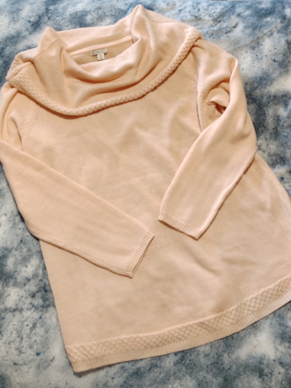 Soft Cowl Neck Women’s Sweater - Light Pink